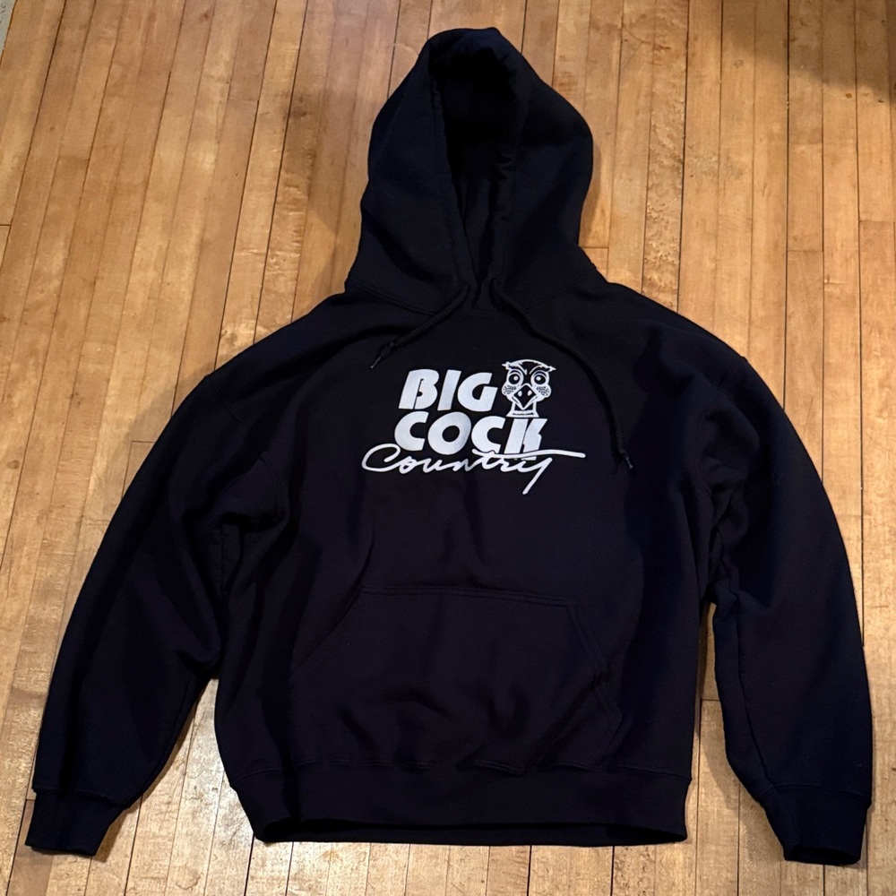 Gildan Navy Black Hoodie with Graphic Print